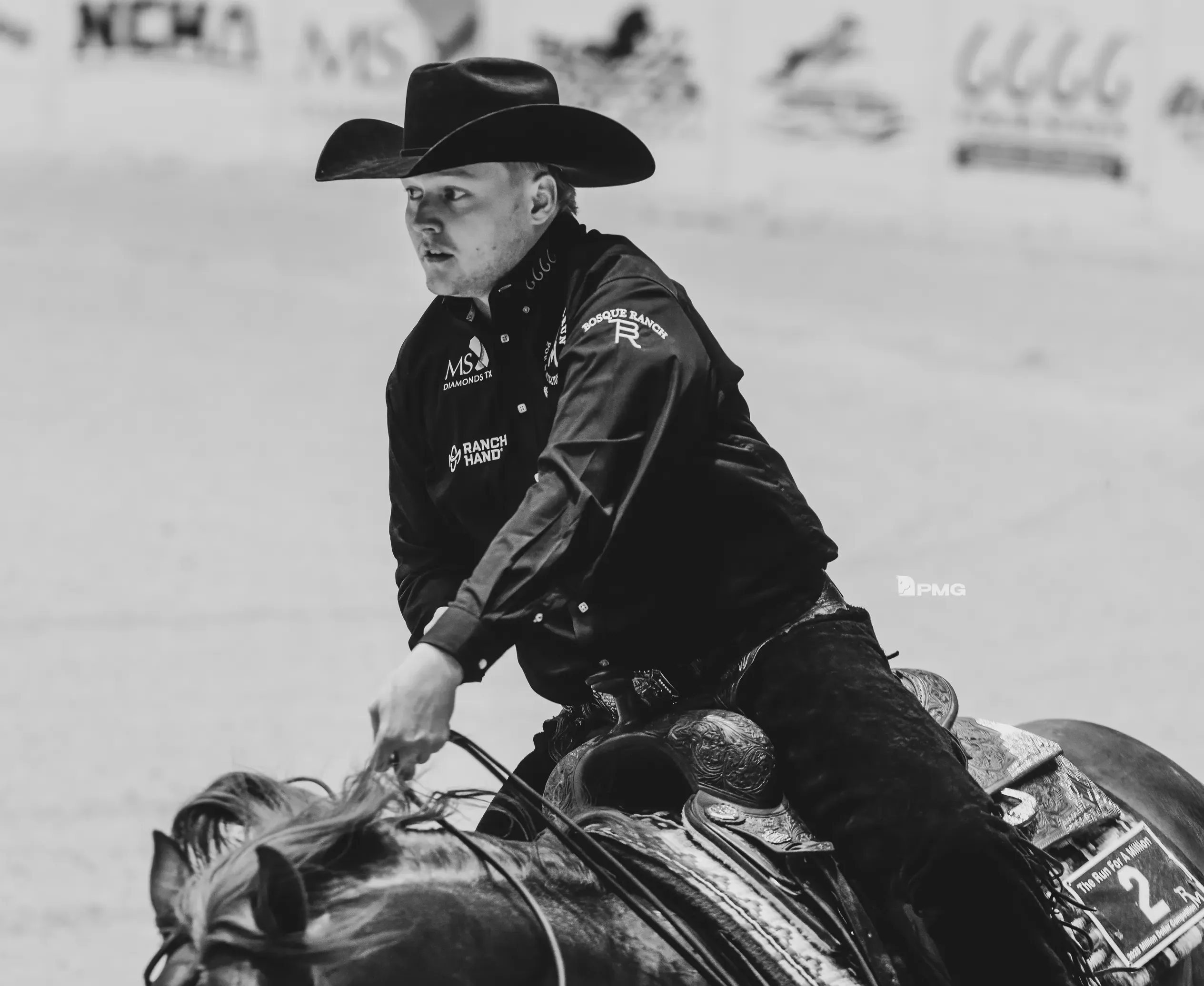 Close-up Cade McCutcheon reining